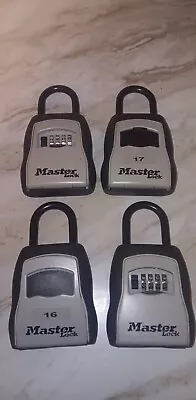 Lot  4 Master Lock Box Locking Key Storage Combination Outdoor House Portable • $9.99