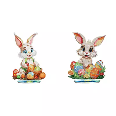 DIY Diamond Painting Desktop Ornaments Kit For Office Decor (Easter Egg Bunny) • £22.60