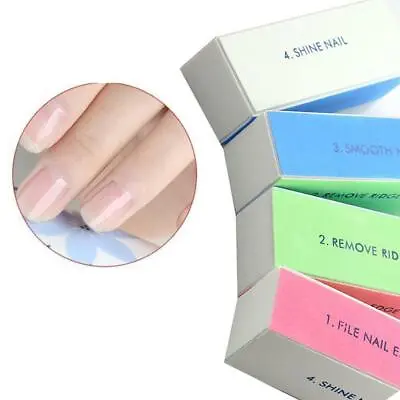 4 IN 1 NAIL BUFFER BLOCK Fine Grit Smooth Polish & Shine Ridges Nail • $0.99