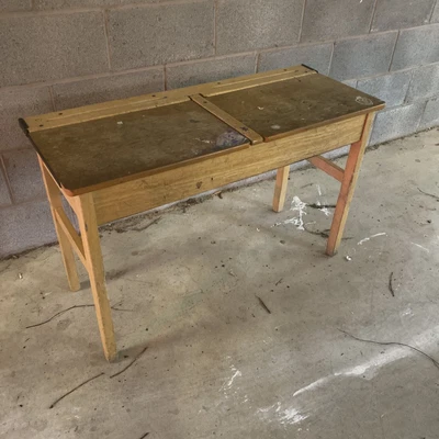 £35 • Buy Vintage Wooden Double School Desk, Good Condition