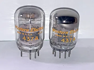 1963 Western Electric 437A Square Getter Tubes Pair • $1300