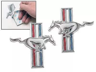 Mustang Fender Emblem Running Horse Stick-On Pair 1964 1965 1966 - Scott Drake • $34.10