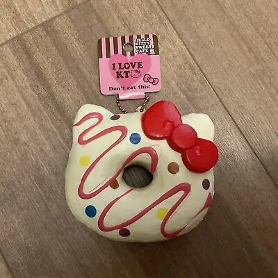 Japan Sanrio Hello Kitty Red Bow Iced Doughnut (Donut) Keychain Squishy • $17.99