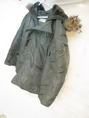 Vintage .1964 USAF N-3B 1511 Flight Jacket  PARKA Green Sz Medium • $99