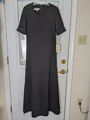 Women's Vintage NWT Black A- Line Short Sleeve Full Length Dress • $50