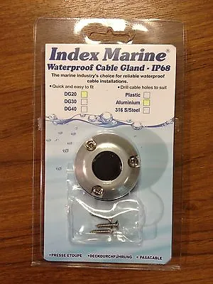 £31.95 • Buy NEW INDEX Boat Waterproof Cable Gland Aluminium Rubber Marine Grommet DG 20 Rib