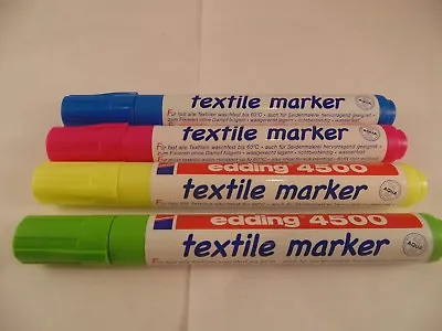 Edding 4500 Textile T-Shirt Fabric Pen Marker Pen -  2 - 3mm Line • £2.75