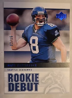 2005 NFL Rookie Debut Blue #86 Matt Hasselbeck 2/15 Seahawks  • $10.99