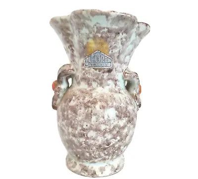 Alforan 6-14 Trophy Vase West German Pottery Vintage MCM Original Sticker WGP • $22