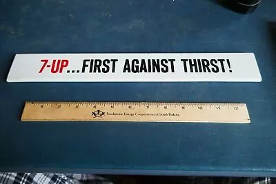 Vintage 7up Display Sign 2  X 15  First Against Thirst Lot 23-85 • $24.99