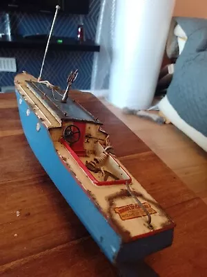 Triang Hornby Clockwork  Tinplate Boat Viking 1931 In Need Of Renovation • £60