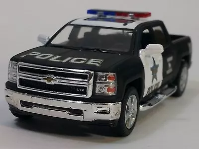 New 5  Kinsmart 2014 Chevrolet Silverado Police Truck Diecast Model 1:46 Chevy • $9.39