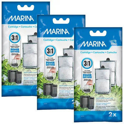 Marina I110/i160 Power Filter Cartridge Media Internal Filter 3 Packs Of 2 Tank • £11.90