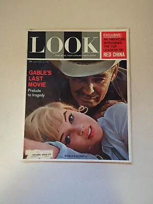 Vintage LOOK Magazine January 31 1961 Clark Gable & Marilyn Monroe • $30