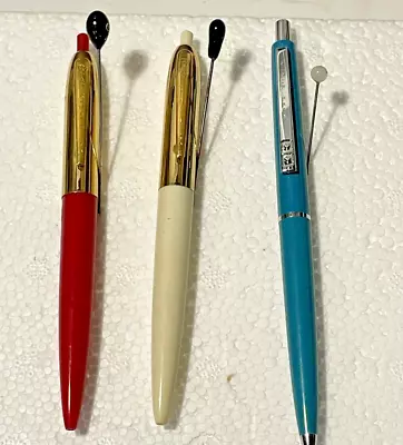 3 Vintage Paper Mate Double Heart Ballpoint Pens Need Refills  • $29.55