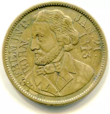 J. C. Fremont Born Jan. 21. 1813 Brass Medal/token Dewitt JF-1856-14  Lotjan2594 • $1.05