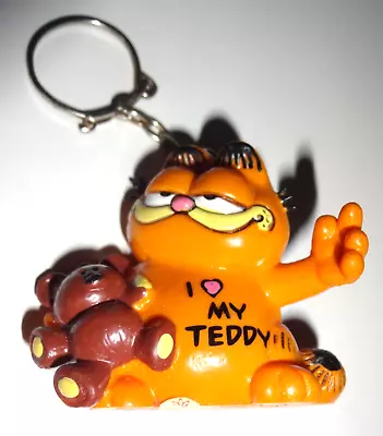 £8.49 • Buy GARFIELD & POOKY ~ I Love My Teddy ~ Vintage ~ Bully ~ Figure ~ KEYRING