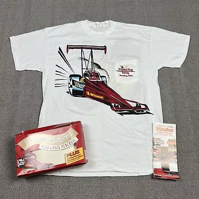 Vintage 90's Winston Cup T Shirt Drag Racing Single Stitch Men's XL NASCAR NIB • $74.96