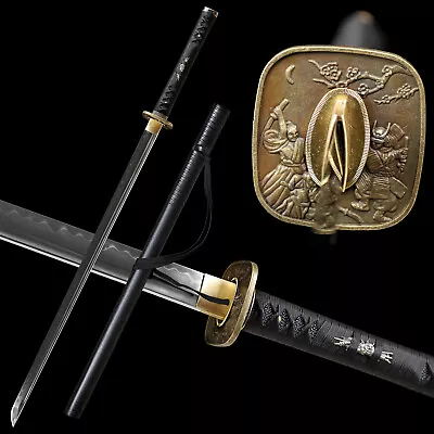 Battle Ready T10 Steel Clay Tempered Ninja Sword Full Tang Blade Sharp • $132.99