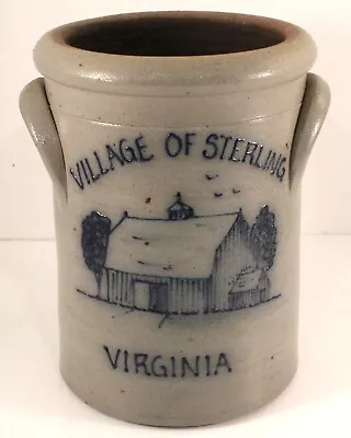 Rockdale Stoneware Crock Sterling Virginia 7  GREAT COND. 1990 Cambridge WI • $21