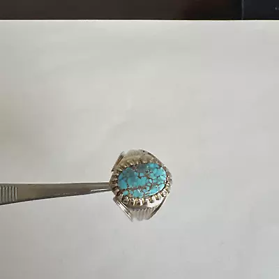 Men's Silver Ring Genuine Persian Neyshabouri Turquoise(firoozeh)الفيروز الفارسي • $125