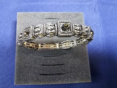 Grandma Grabe's Beautiful Vintage Silver Tone Rhinestone Stretch Bracelet • $0.75