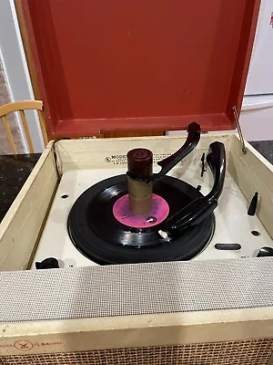 The Voice Of Music Model 1260 Portable Record Player Turntable From Mid 1950's • $64.95