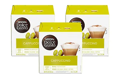 Dolce Gusto Nescafe Coffee Pods Cappuccino 16 Capsules (Pack Of 3) • $48.31