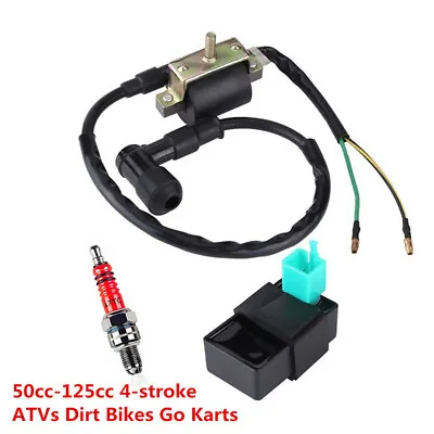 12V Ignition Coil+5 Pin CDI+Spark Plug For Chinese ATV Quad 50 70 90 110 125cc • $18.80