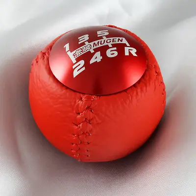 For JDM MUGEN Manual 6 Speed RED Leather Shift Knob HONDA CRZ S2000 FA5 FG2 SI • $74.51