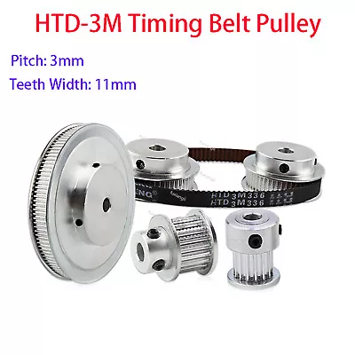 HTD-3M 12T-150T Timing Belt Pulley Pitch 8mm With Step Drive Pulley Width 11mm • $3.19