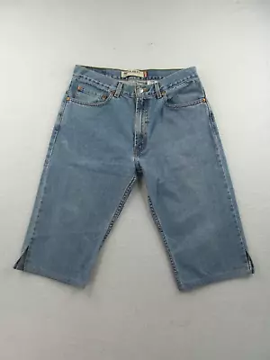 Levis 505 Mens Cut Off Hemmed Long Shorts Size 32  Inseam 16  • $15.10