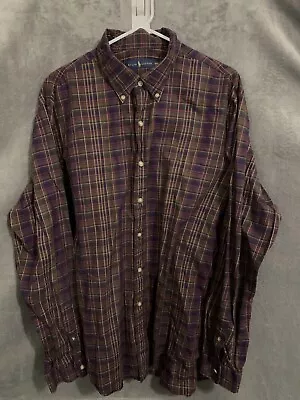 Polo Ralph Lauren Men Shirt Button Down Long Sleeve XXL 2XL • $18.99