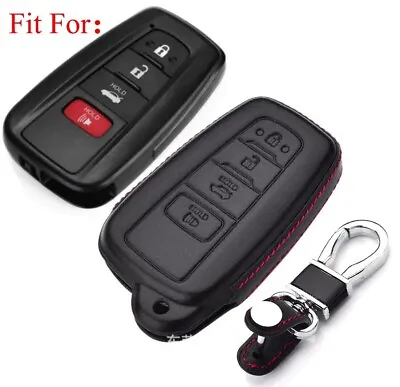 Fit Toyota Camry Corolla RAV4 Button Smart Remote Key Fob Bag Leather Cover Case • $12.98