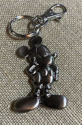 Walt Disney Classic Mickey Mouse Standing Figure Pewter Key Ring Key Chain • $8