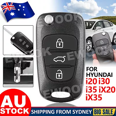 For Hyundi I20 I30 IX20 IX35 Key Case 3 Button Flip Key Shell Blank Replacement • $6.45