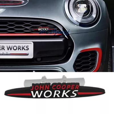 3D Black JOHN COOPER WORKS Car Front Grille Hood Badge JCW Emblem For MINI F55 • $10.95