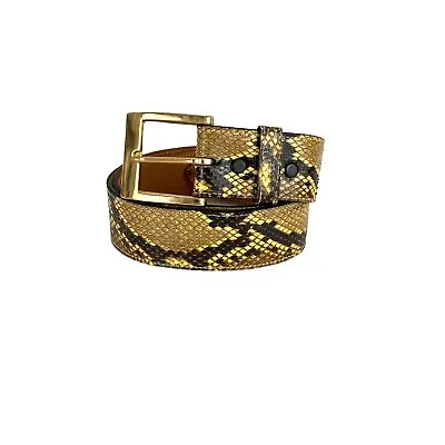 Max Lang Belt Genuine Python Skin Womens Made In Houston Texas Size 37  • $149.99