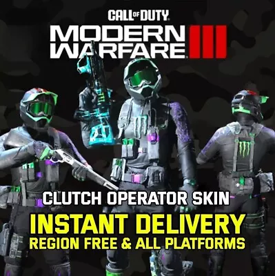 Call Of Duty Modern Warfare 3 Monster Energy CLUTCH Operator Skin COD MW3 RARE • £1.10