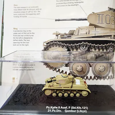 Combat Tanks 1:72 #66 Pz.Kpfw.II Ausf. F (Sd.Kfz.121) 21.Pz.Div Gambur (Libya) • $40