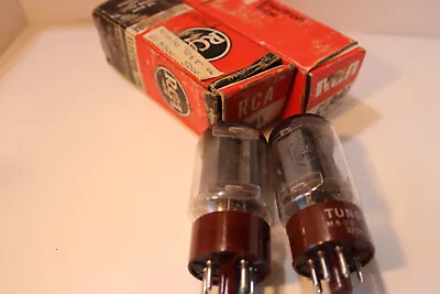 $20.50 • Buy RCA Tung Sol 5881 Matched Pair 6L6GB Vacuum Tubes Tested NOS Guitar Amp B35