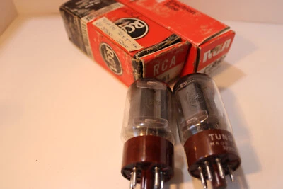 $20.50 • Buy RCA Tung Sol 5881 Matched Pair 6L6GB Vacuum Tubes Tested NOS Guitar Amp B35