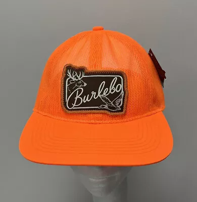 $19.99 • Buy BURLEBO Men's Classic BLAZE Orange W/Patch Hat / Cap Snapback OSFA NEW