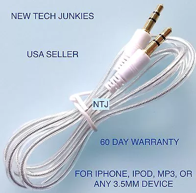 3.5mm Male Stereo Audio Aux Auxiliary Cable For IPod 7 IPhone 4 5 6 Plus Car Mp3 • $5.69