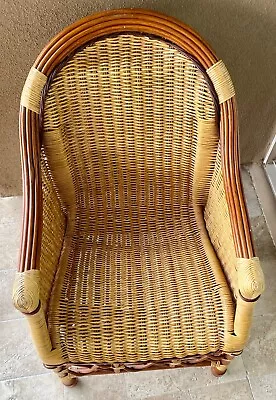 Patek Rattan Bamboo Woven Rare Childs Chair Vintage • $489