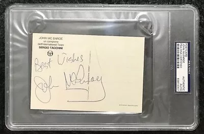 $149.95 • Buy John McEnroe Authentic Autographed Unique Foreign Postcard PSA/DNA Slab