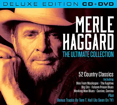 Merle Haggard The Ultimate Collection Set (Deluxe Edition CD & All Region DVD) • £13.99