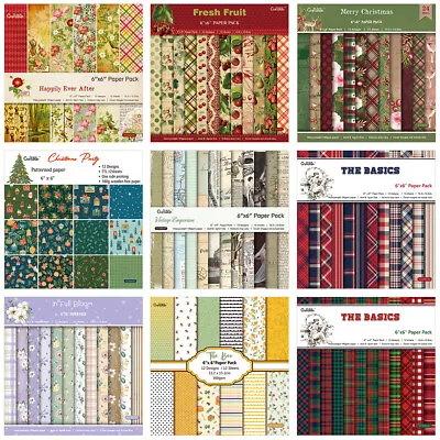 £3.98 • Buy 12 PCS 6  Christmas Patterned Paper Pad Scrapbooking Junk Journal Card Making