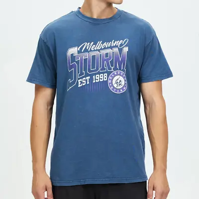 NRL Melbourne Storm Mens Blue T-Shirt Size Medium (new) • £18.16