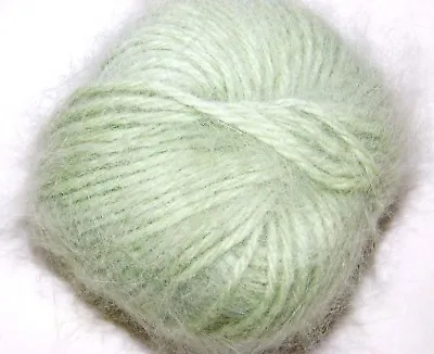 Pale Sage Green ROMARIN Galler BELANGOR 100% ANGORA Rabbit Fur XSOFT Luxury Yarn • $13.99